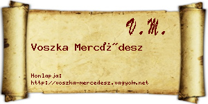 Voszka Mercédesz névjegykártya